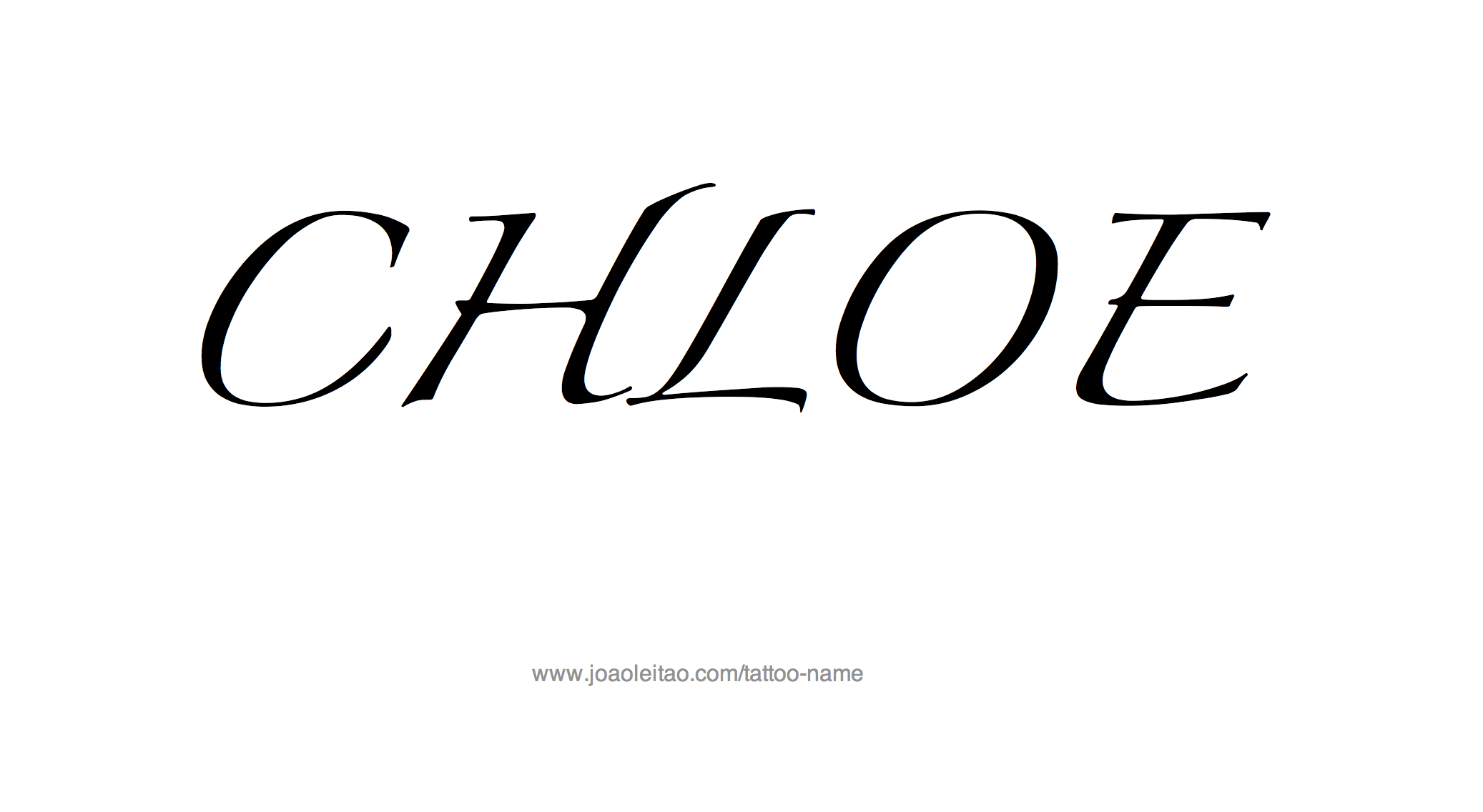 Chloe Name Tattoo Designs 0434